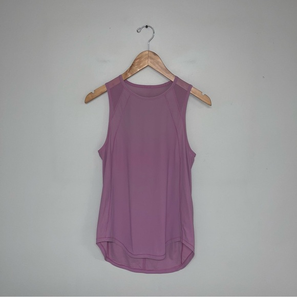 Lululemon Sculpt Tank SeaWheeze Women's Size 6 US Purple Blossom Lilac Mesh Rare - Picture 2 of 10